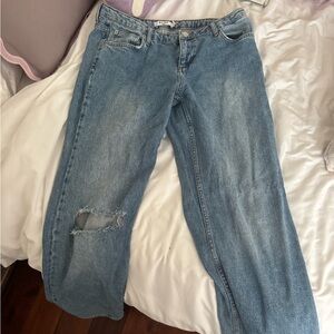 Light Blue Women's baggy & low rise